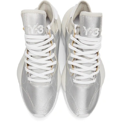 Shop Y-3 Silver Kaiwa Sneakers In Silvermet/f