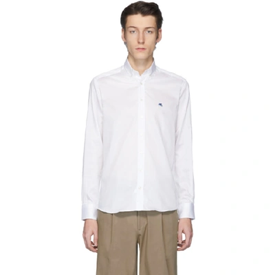 Shop Etro White Button-down Shirt In 990 White