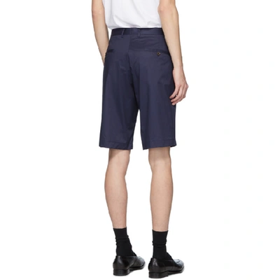 Shop Etro Navy Bermuda Shorts In 200 Navy