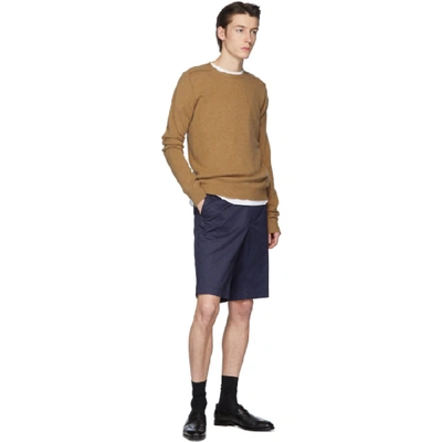 Shop Etro Navy Bermuda Shorts In 200 Navy