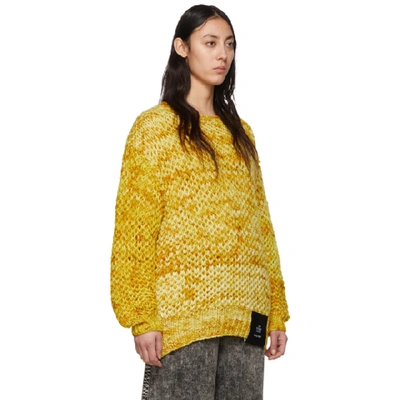 Shop S.r. Studio. La. Ca. Yellow Hand-knit Honeycomb Sweater