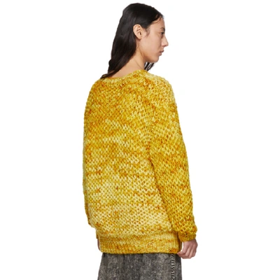 Shop S.r. Studio. La. Ca. Yellow Hand-knit Honeycomb Sweater