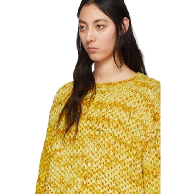 Shop S.r. Studio. La. Ca. Yellow Hand-knit Honeycomb Sweater