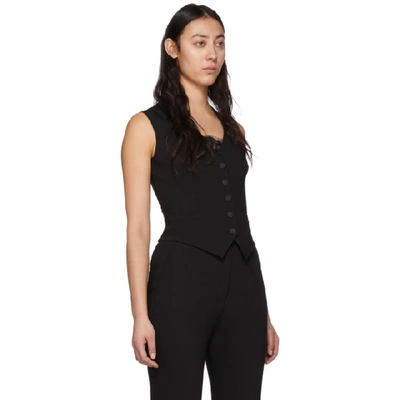 Shop Dolce & Gabbana Dolce And Gabbana Black Wool Vest In N0000 Black