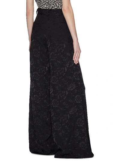 Shop Staud Floral Embroidery Serge Pants In Black