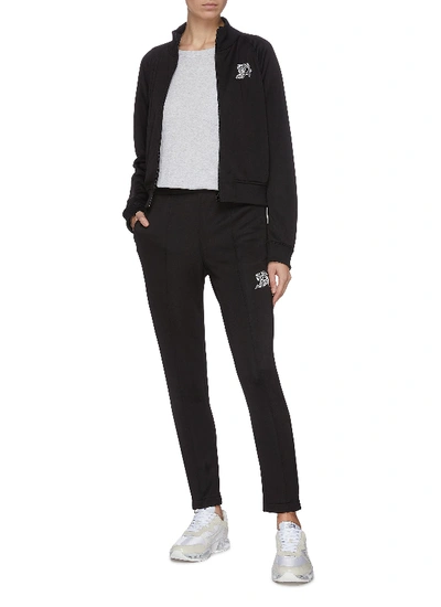 Shop Alexander Wang T French Terry Embroidered Track Jacket In Black