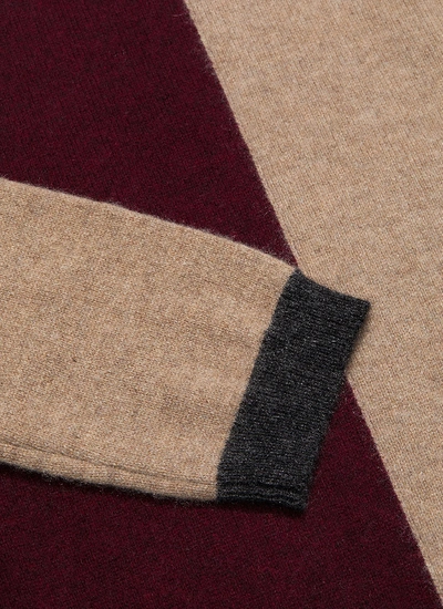 Shop Ganni Colourblock Cashmere Knit Sweater In Multi-colour