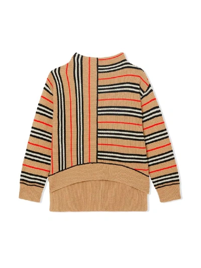 Shop Burberry Sand Asymmetric Sweater In Beige