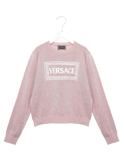 Shop Young Versace Sweater In Pink