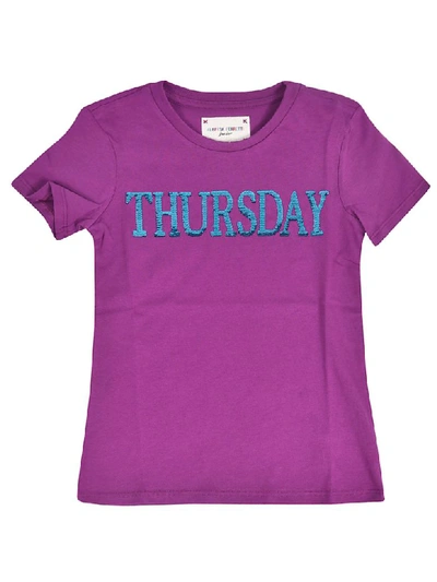 Shop Alberta Ferretti Thursday Short Sleeve T-shirt In Purple