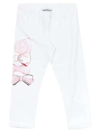 Shop Simonetta Printed Trousers In White