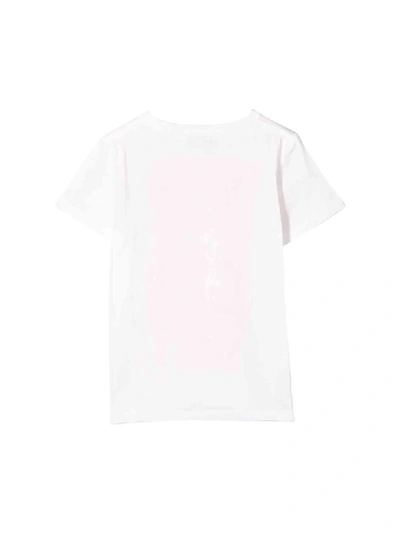 Shop Gucci Cotton T-shirt In Bianco/rosso