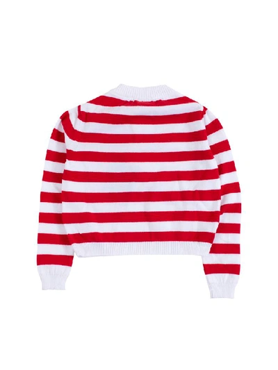 Shop Stella Jean Girl Striped Sweater In Red
