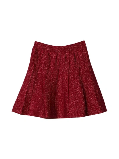 Shop Alberta Ferretti Teen Red Skirt In Rosso