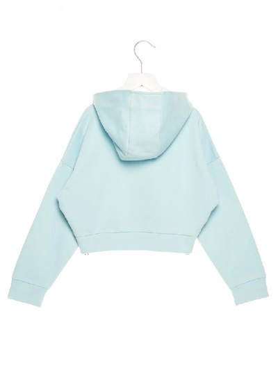 Shop Balmain Hoodie In Light Blue