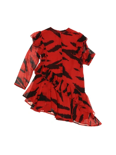 Shop Philosophy Di Lorenzo Serafini Animalier Dress In Rosso