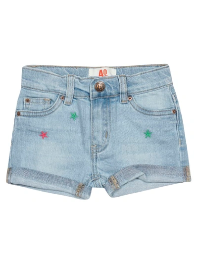 Shop Ao76 Star Embroidered Shorts In Blue