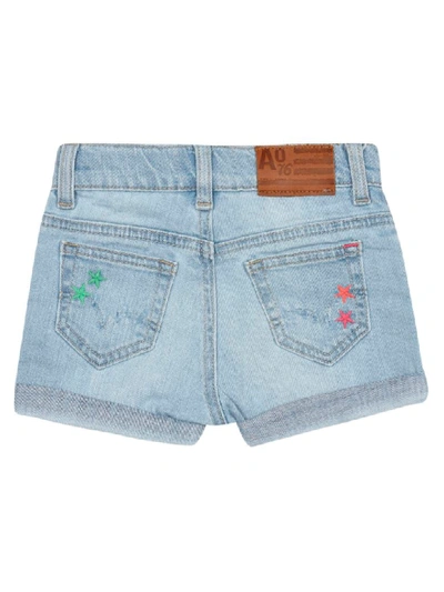 Shop Ao76 Star Embroidered Shorts In Blue
