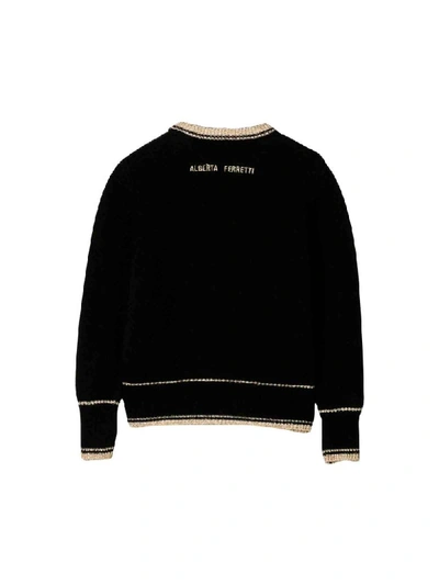 Shop Alberta Ferretti Black Sweater In Nero