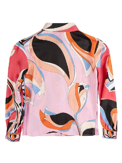 Shop Emilio Pucci Balloon-sleeve Printed Shirt In Multicolor