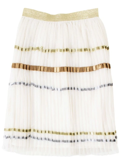 Shop Billieblush Pleated Little Girl Skirt In Dore