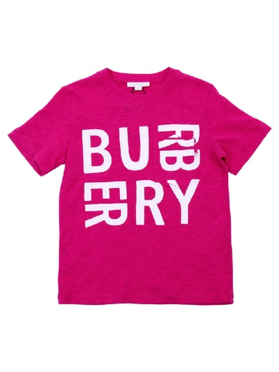 Shop Burberry T-shirt In Fucsia