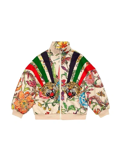 Shop Gucci Girl Ivory Jacket In Avorio