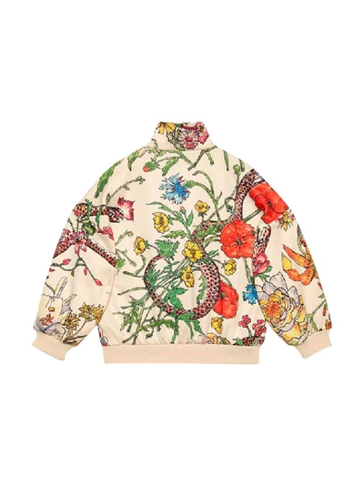 Shop Gucci Girl Ivory Jacket In Avorio