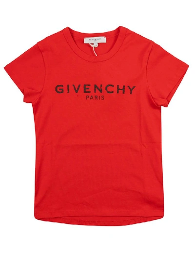 Shop Givenchy Logo Short Sleeve T-shirt In Red