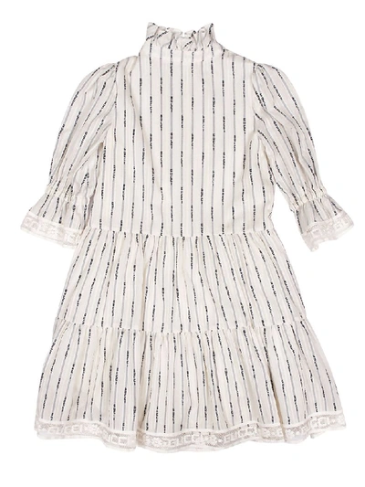 Shop Gucci Jacquard S/s Dress In White