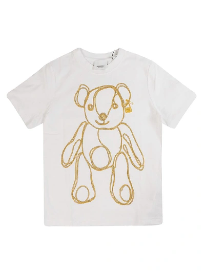 Shop Burberry Chain Bear T-shirt In White