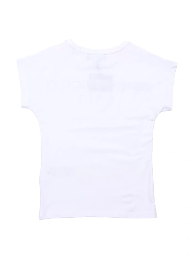 Shop Jeremy Scott T-shirt Bianca In Jersey Di Cotone In Bianco