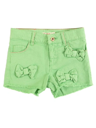 Shop Billieblush Bow Mini Shorts In Green
