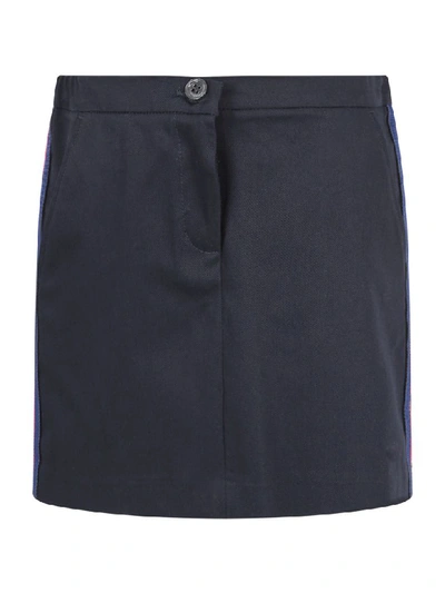 Shop Gucci Blue Skirt For Girl With Side Stripes