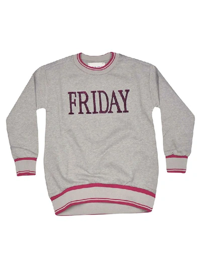 Shop Alberta Ferretti Friday Maxi Sweatshirt In Grey
