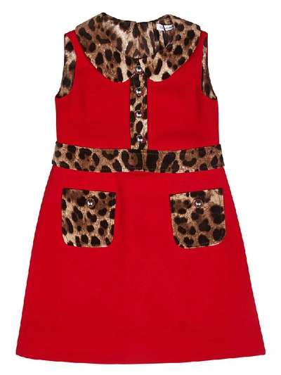 Shop Dolce & Gabbana Sleeveless Dress In Red