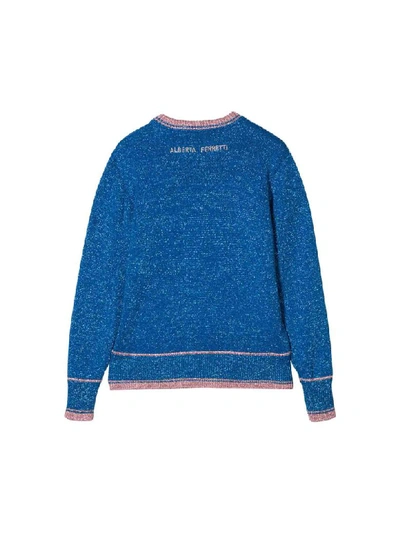 Shop Alberta Ferretti Blue Sweater In Bluette