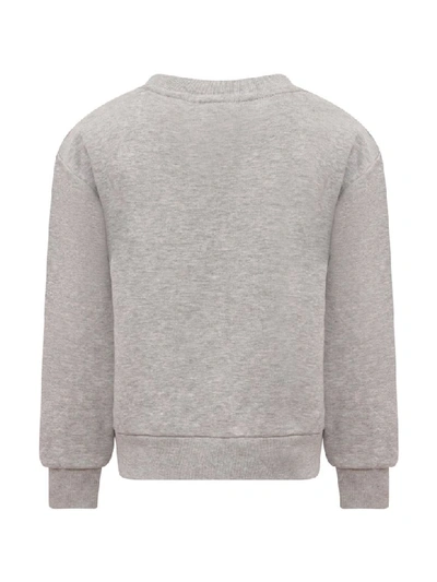 Shop Gucci Grey Sweatshirt For Girl With Patch Shaped Like Bow