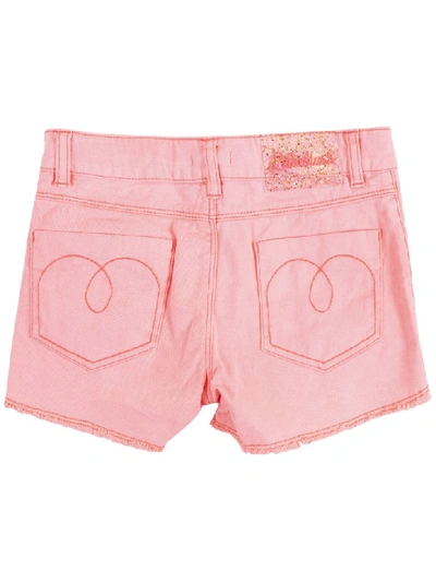 Shop Billieblush Little Girl Shorts With Bows In Fucsia