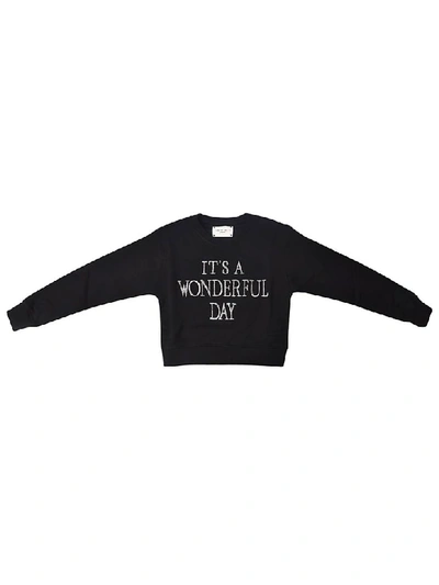 Shop Alberta Ferretti Its A Wonderful Year Sweatshirt In Black