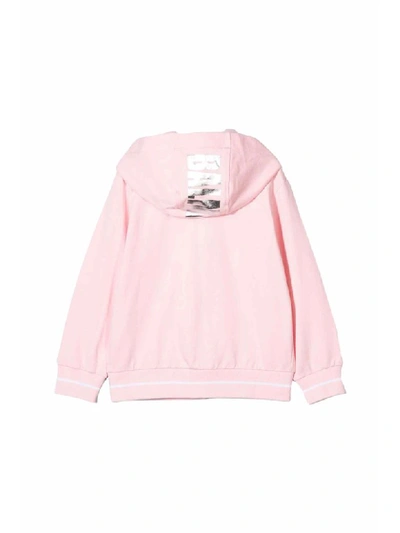 Shop Balmain Cotton Sweathshirt In Rosa