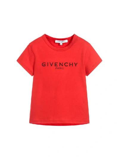 Shop Givenchy Red T-shirt For Boy In Rosso