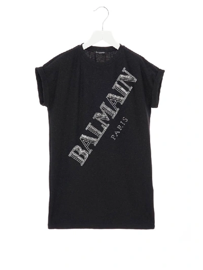 Shop Balmain Dress In Black