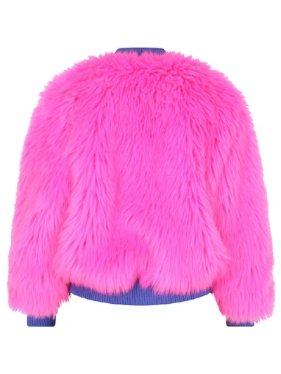 Shop Alberta Ferretti Bomber Jacket For Girl In Fuchsia