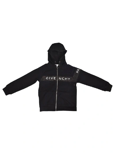 Shop Givenchy Zipped Hoodie In Black