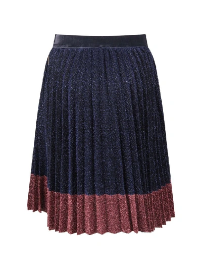 Shop Little Marc Jacobs Blue And Pink Lurex Skirt For Girl