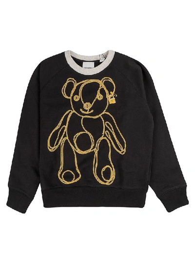 Shop Burberry Chain Bear Sweatshirt In Black