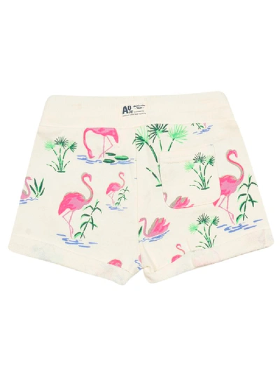 Shop Ao76 Printed Shorts In White