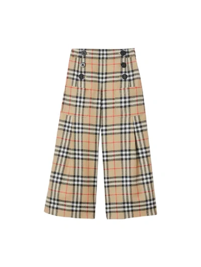 Shop Burberry Vintage Check Trousers In Beige