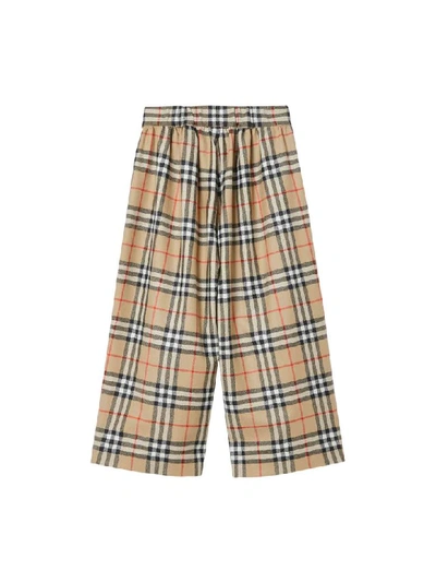 Shop Burberry Vintage Check Trousers In Beige